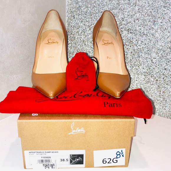 🔴SOLD🔴 Louboutin “Apostrophy” Pump 85 Kid 38.5 - Picture 2 of 8